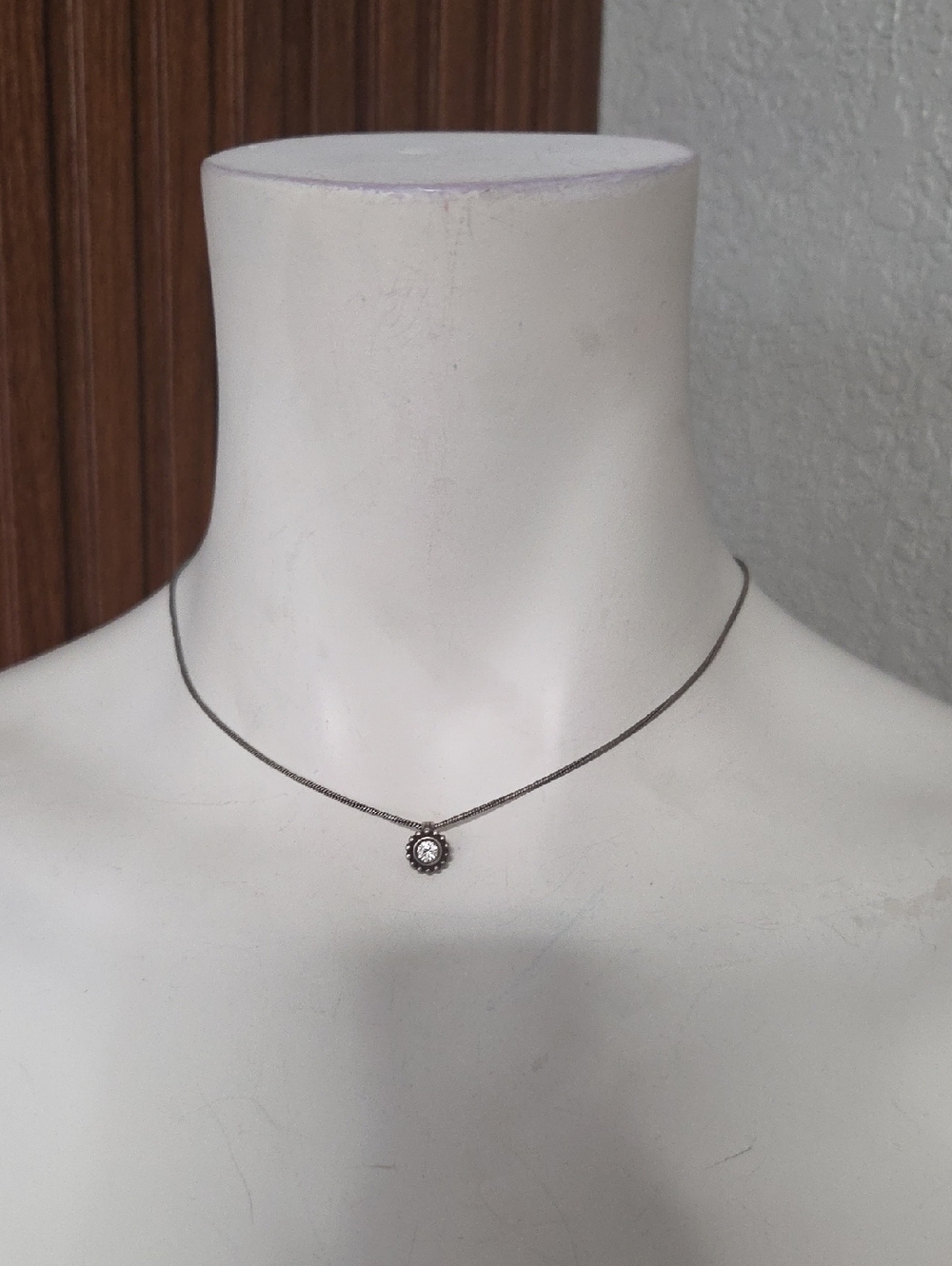 Brighton silver tone necklace extender featuring a signature heart charm.